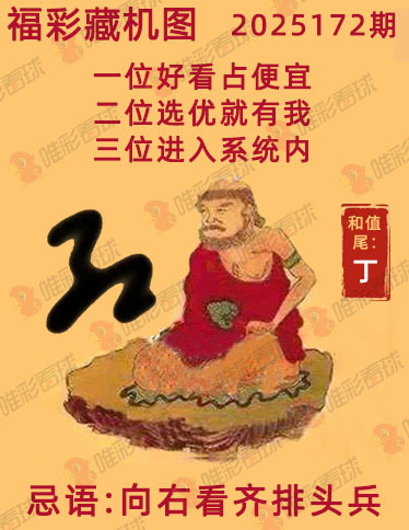 福彩3D25172期藏机图解析 一图解胆